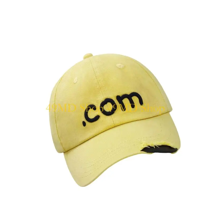 49MD Stylish Baseball Hat with 3D Embroidery Letters Adjustable Snapbacks Sunproof Hat For Everyday Wear Women Headpiece