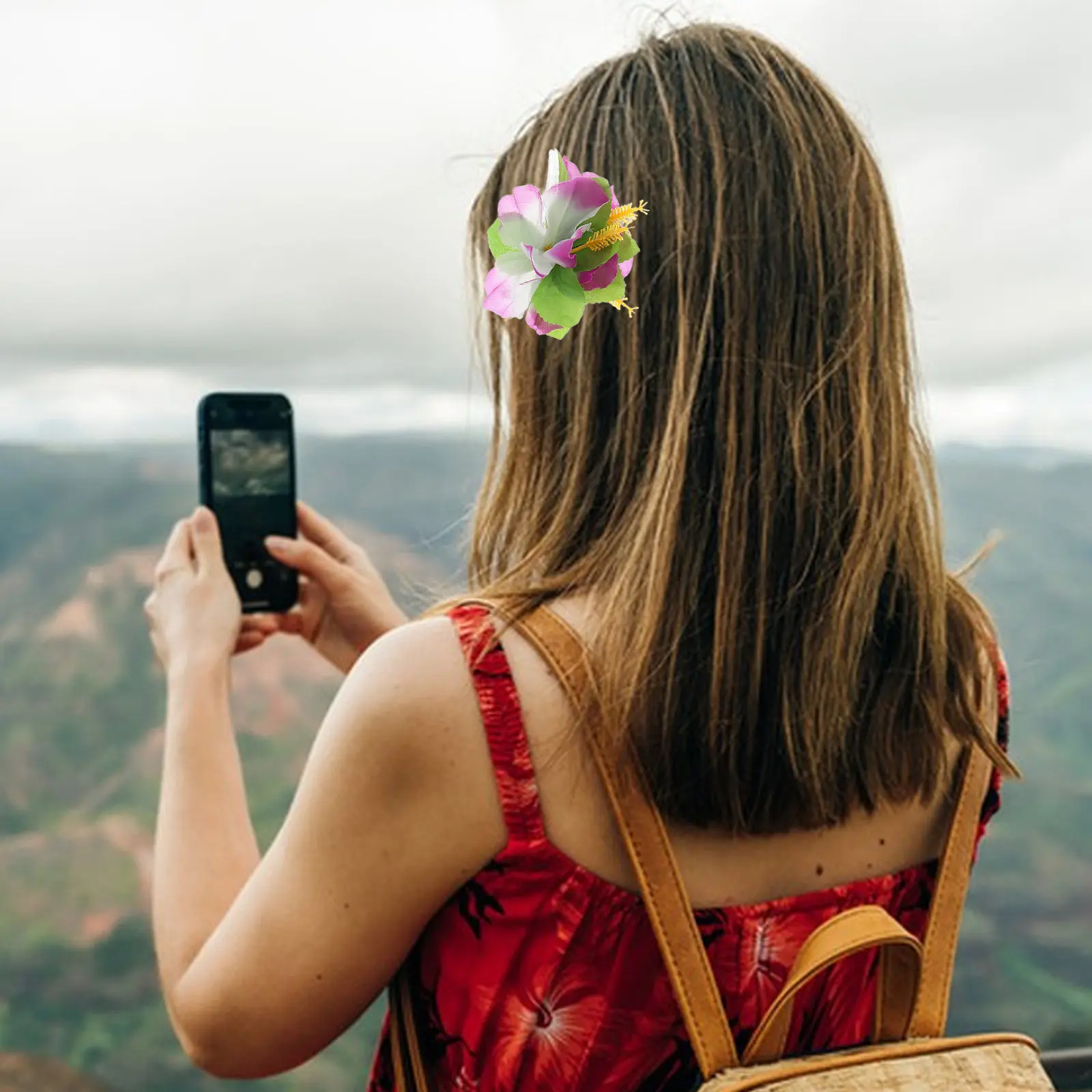 

Набор из 8 заколок для волос с гавайскими цветами: тропический дизайн для пляжа, свадьбы, вечеринки, выпускного вечера, летних мероприятий. Идеально для молодых девушек.