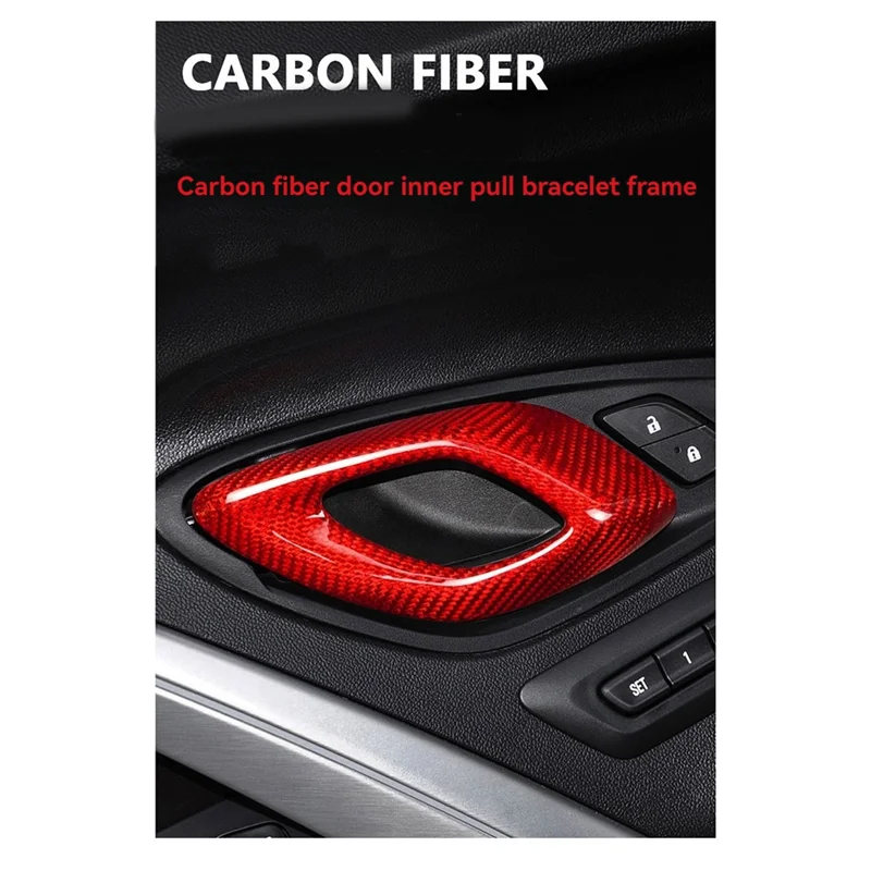 

High Quality Carbon Fiber Car Door Inner Handle Interior Trim Sticker For Camaro 2016-2023 Interior Modifications