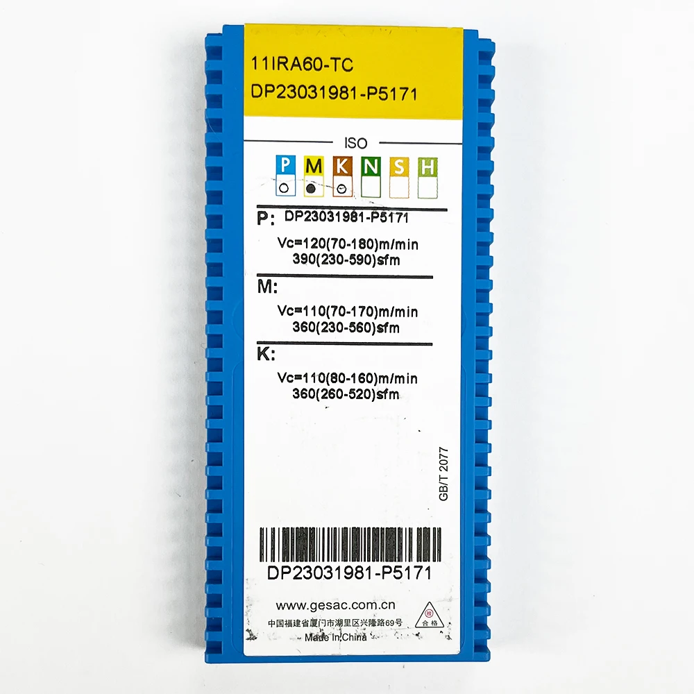 O carboneto do CNC de HUAZHICHUN 11IRA60-TC GM3225 insere a inserção rosqueada