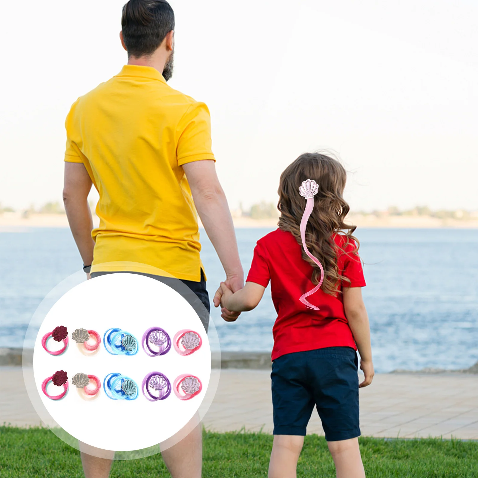 5 أزواج من وصلات الشعر المجعد الملونة، مشبك جديلة لامع للأطفال للحفلات وأعياد الميلاد والمهرجانات، خفيف الوزن وسهل الاستخدام