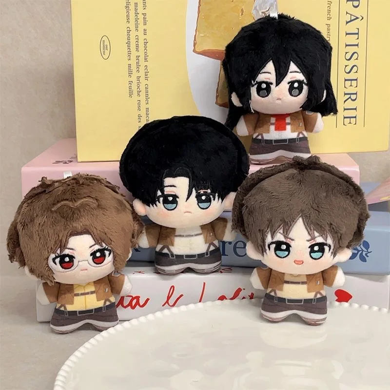 

10CM Cute Cartoon Game Anime Attack on Titan Plush Toys Soft Anime Figure Character Peripheral Merchand Keychain Lover Kid Gifts