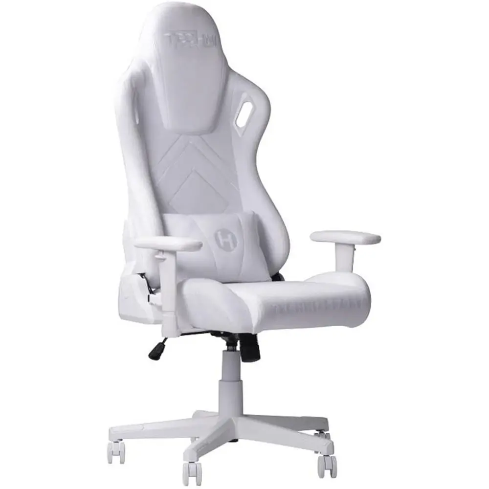 

White Velvet Gaming Chair with Comfort and Style