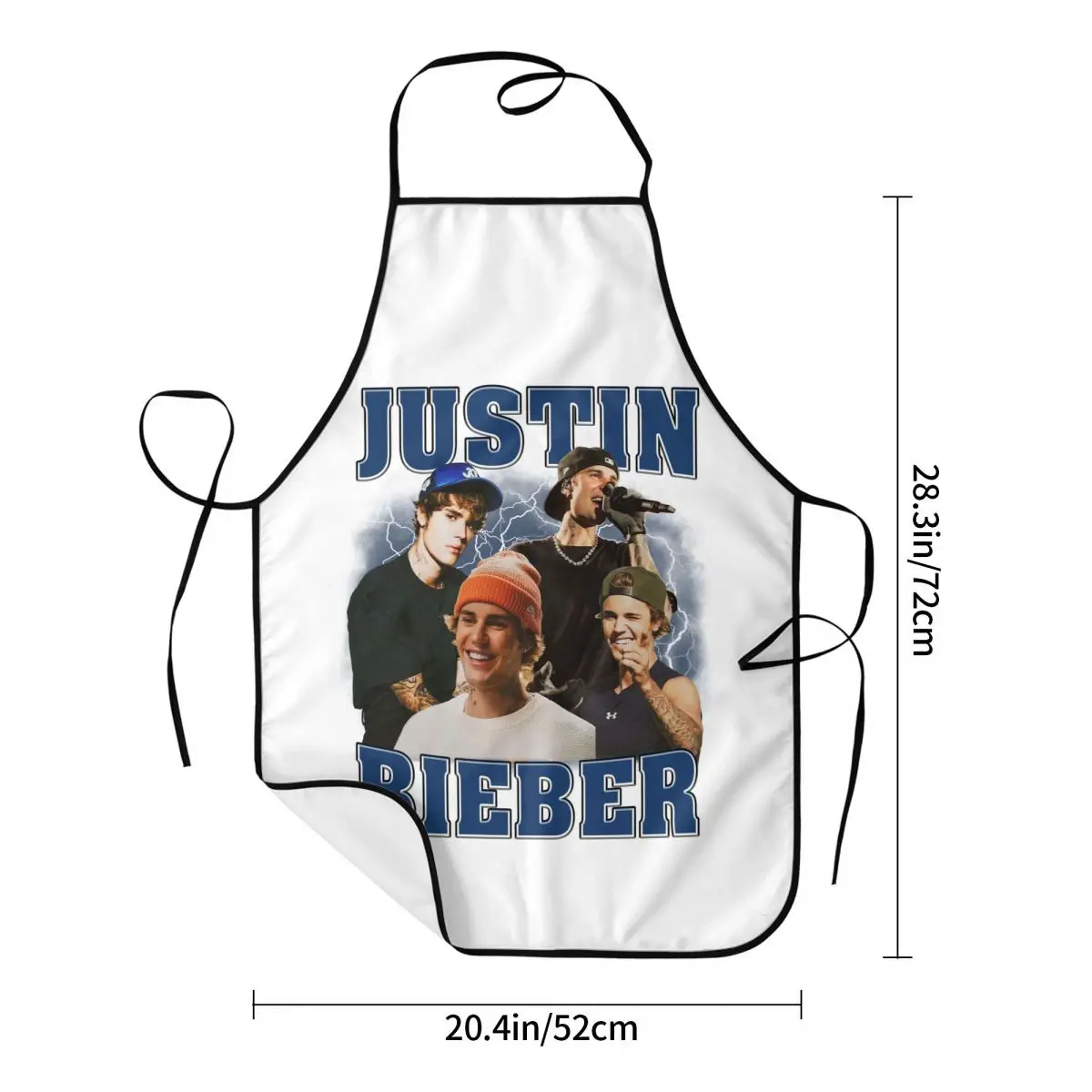 مخصص للجنسين مغني الراب جاستن بيبر المطبخ الشيف الطبخ الخبز المئزر النساء الرجال Tablier المطبخ للبستنة #5
