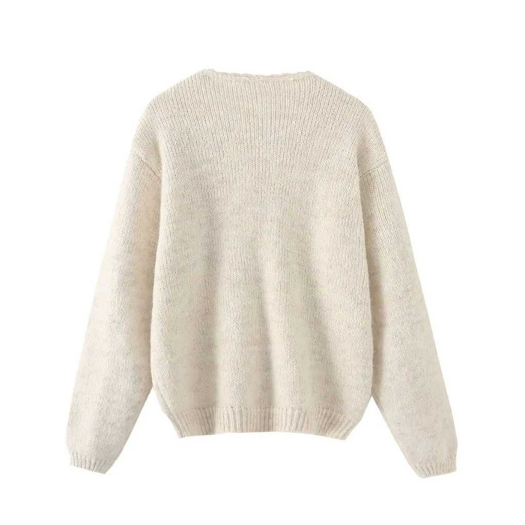 

Autumn Fashion Women's Lace Cardigan Needle Bow Design Style D224524 New Arrivals