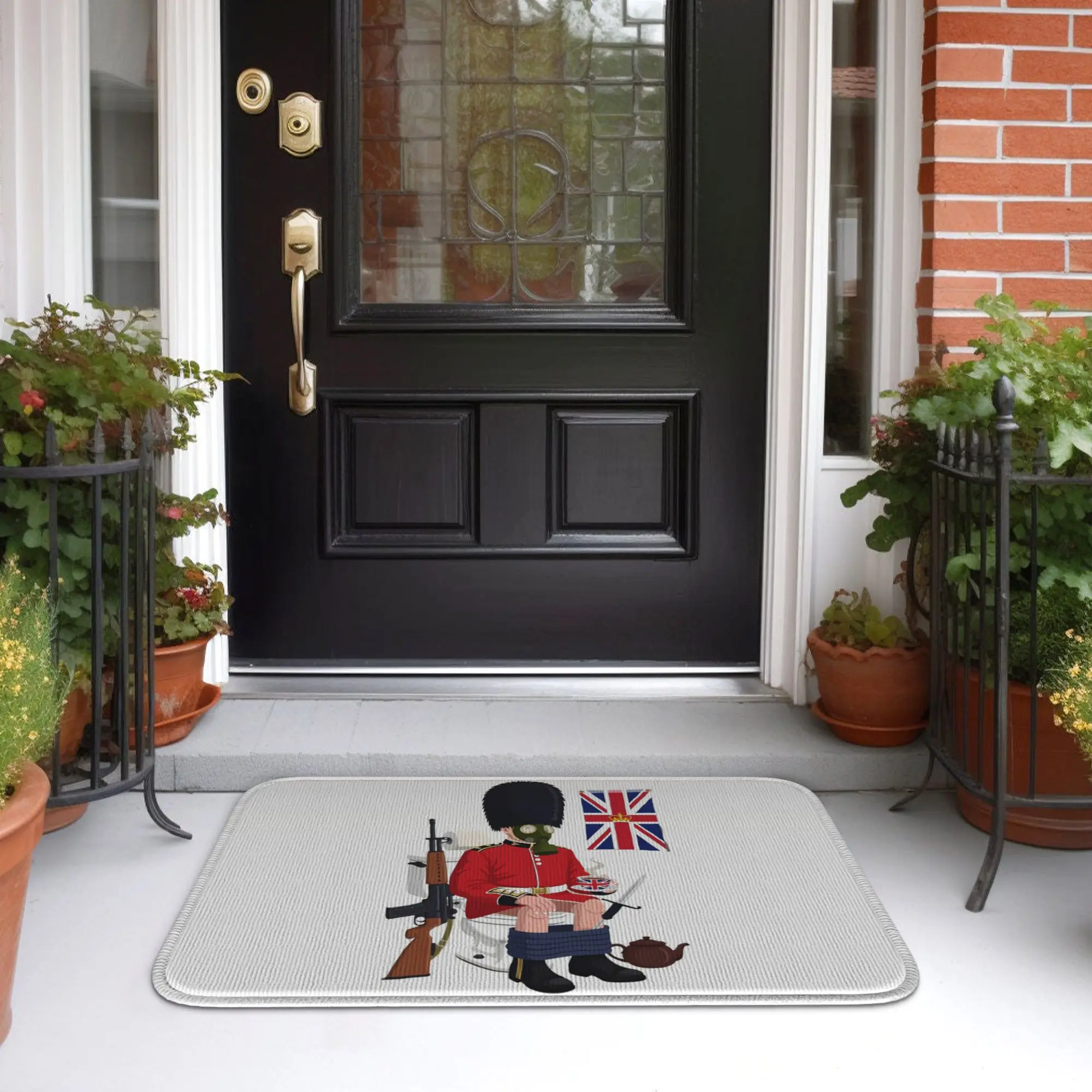 Alfombra de entrada con diseño de bandera británica de Beefeater, alfombra antipolvo para el baño, cocina, entrada del hogar, alfombrilla para pies