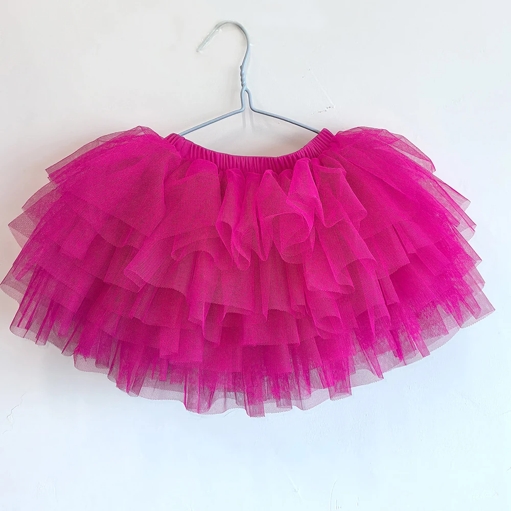 Baby Mädchen Tüllrock für Mädchen Tutu Prinzessin Ballkleid Pettiskirt Ballett Tanz Kinder Party/Geburtstag 6-lagiger Tüllrock 1-7 Jahre – Detail 18