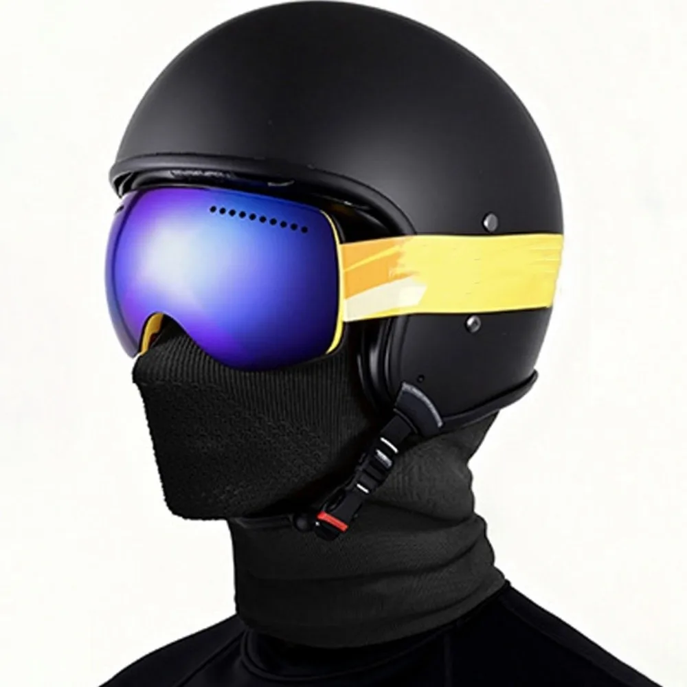 Elastic Windproof Warm Riding Mask Neck Protection Empty Top Warm Face Cover Breathable Solid Color Cycling Face Mask Cycling