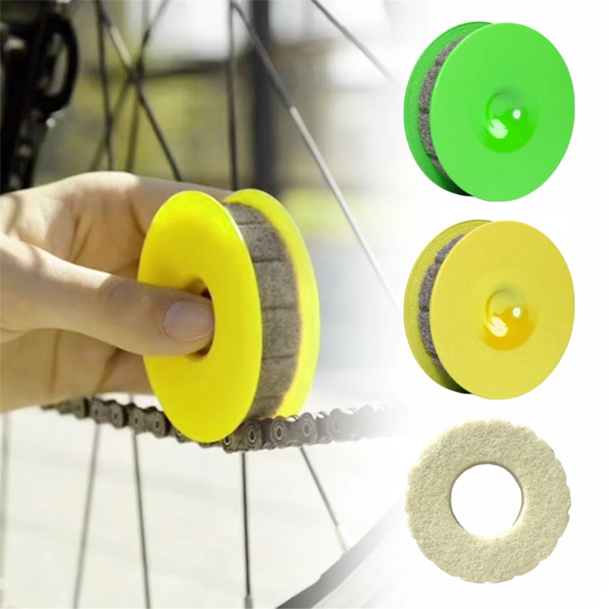 AAA87 Bike Chain Cleaner Öler Öler Zubehör Fahrrad Ketten Öl Roller Wartung Werkzeug Radfahren Getriebe Schmiermittel Werkzeuge