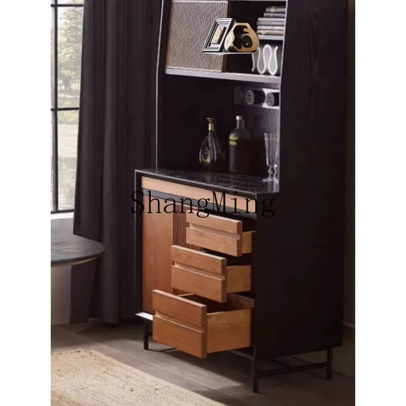 

FG Home Y solid wood dining side high cabinet integrated living room display storage cabinet drawer storage cabinet