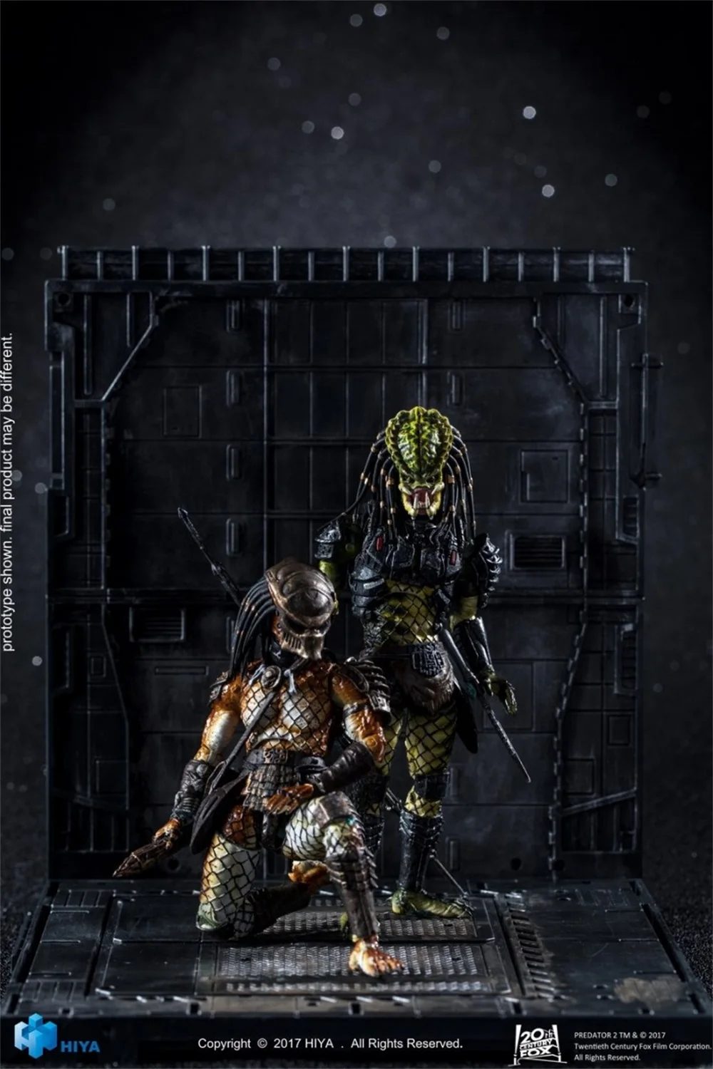 Hiyatoys 1/18th Mini Toy Series LP0023 LP0024 Blood Warrior Predator Full Articulation Weapon Soldier Stand Platform For Collect