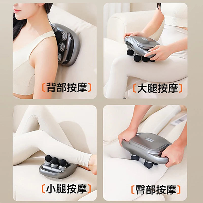 فآسيا بندقية مدلك ستة رئيس فآسيا بندقية مدلك عالية التردد العضلات مدلك لتخفيف العضلات في الظهر الكتفين الخصر YBAM04 #4