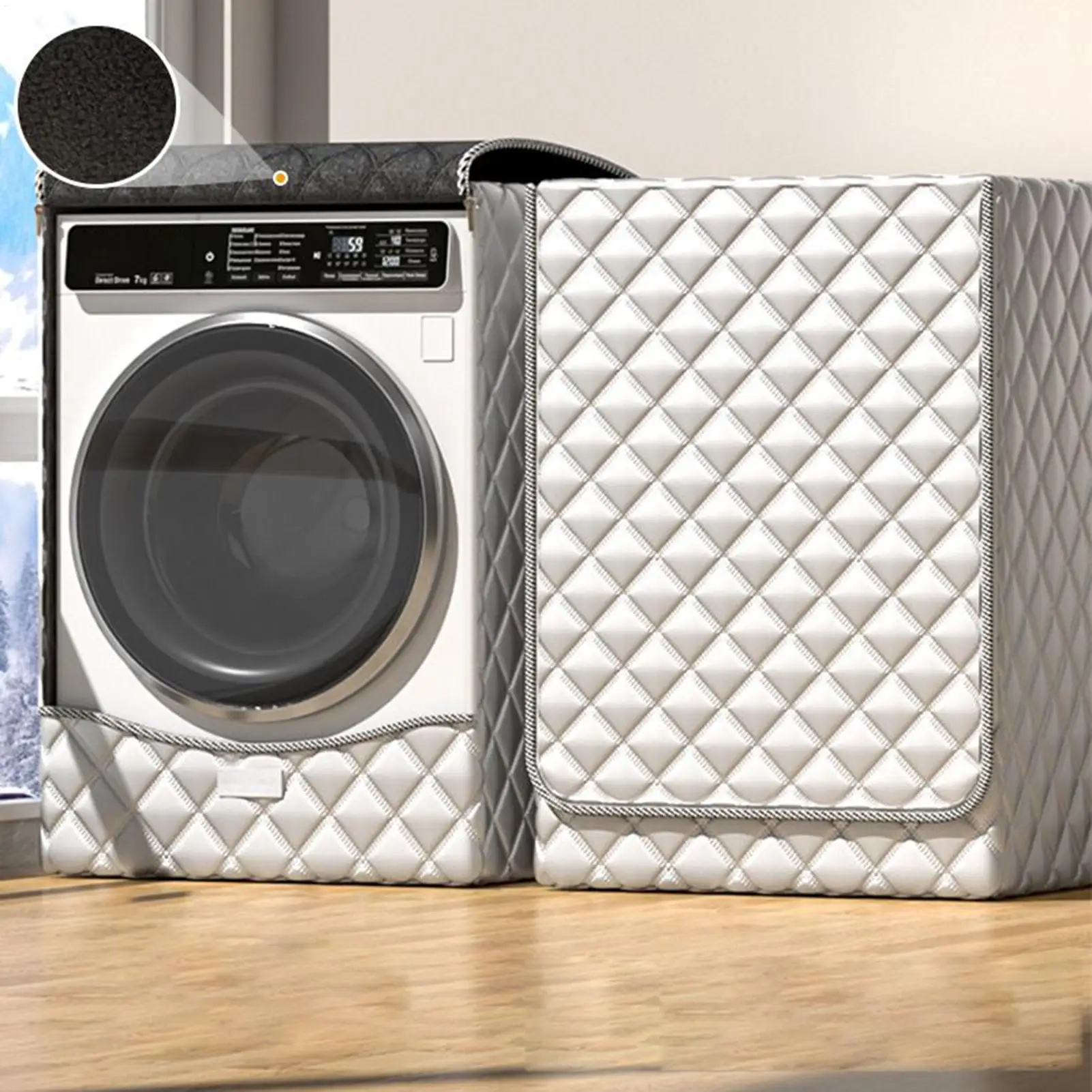 

Чехлы для стиральных машин для улицы с молнией, водонепроницаемые, утепленные, для вертикальной загрузки, для дома и улицы