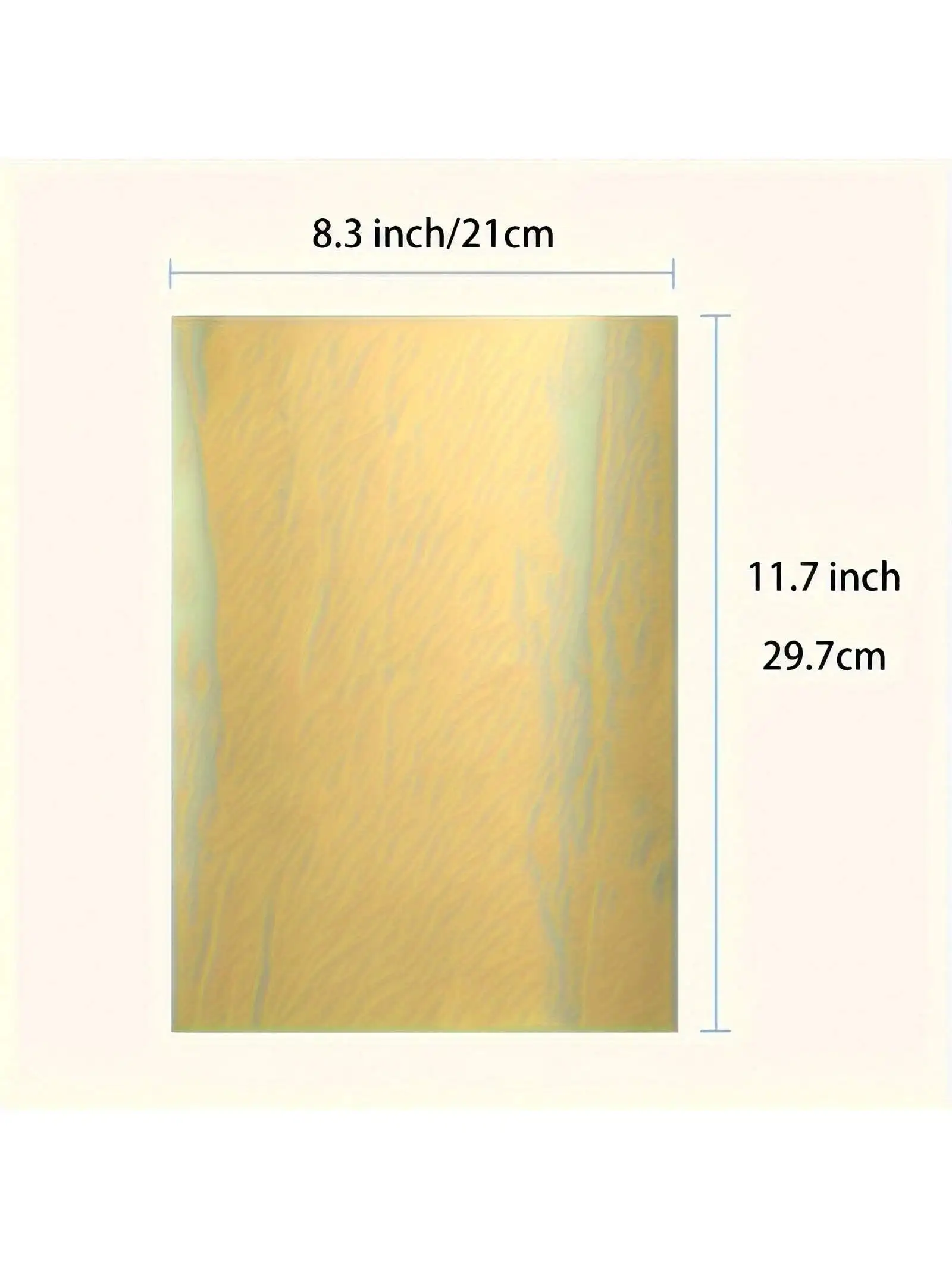 HUSPER 8.3×11.7 inch 10 Sheets Bright Gold Waterproof Premium Printable Vinyl Sticker Paper for Inkjet Printer