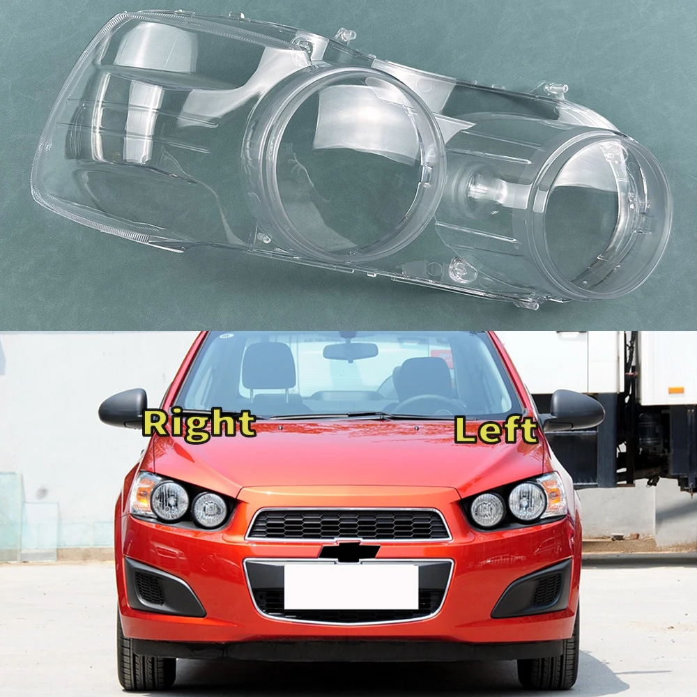 For Chevrolet Aveo 2011 2012 2013 Front Headlamp Cover Transparent Lampshades Lamp Shell Masks Headlight Shade Lens Plexiglass