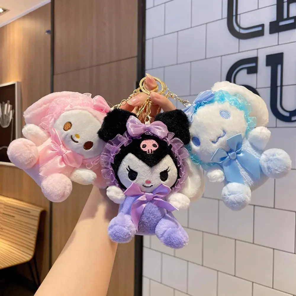 

Miniso Mymelody Kuromi Cinnamoroll милый мультфильм высокая красота девушка стиль креативный плюшевый кулон кукла брелок плюшевая игрушка