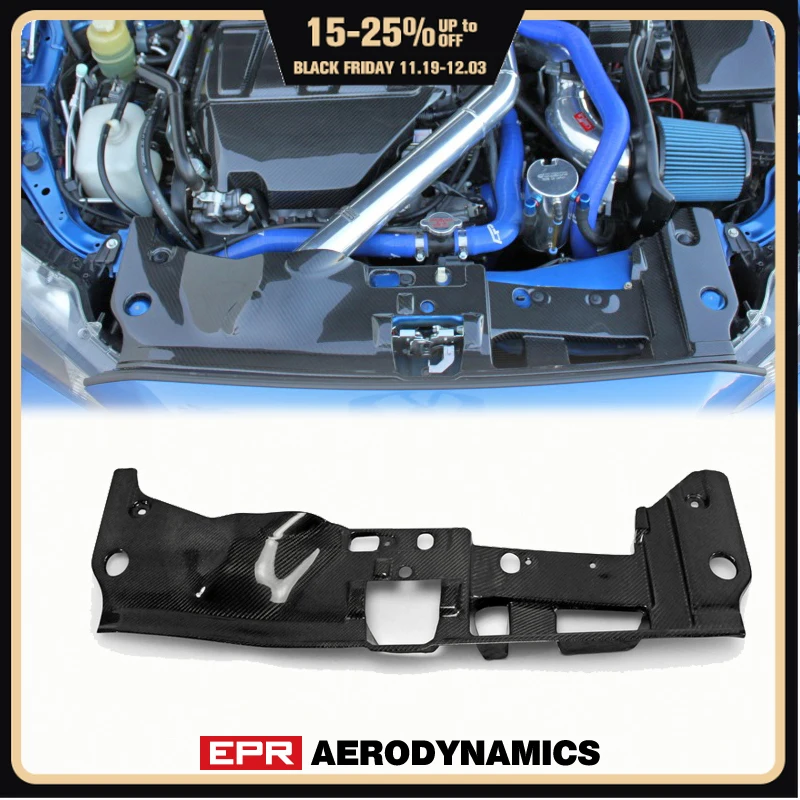 

Car Accessoires For Mitsubishi Evolution EVO 10 Carbon Fiber OEM Cooling Panel Lancer X Glossy Fibre Engine Cover Body Kit Trim