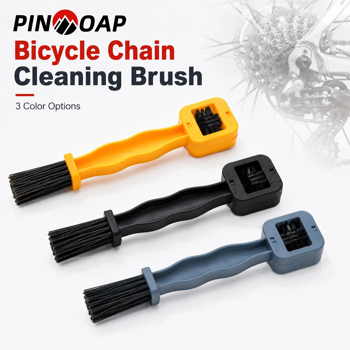 PINMOAP 1PC MTB Road Bike Chain Brush Durable Bicycle Gear Cleaner Tool For Chain Cassette Sprocket Dirt Removal Cycling Repair