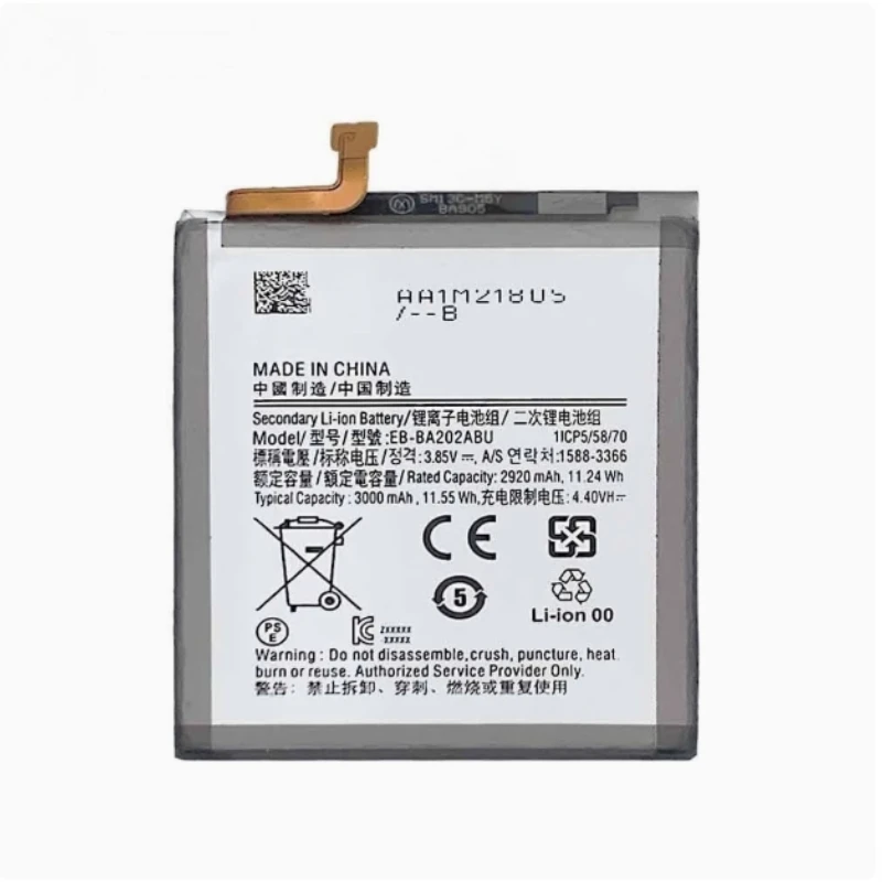 3000mAh EB-BA202ABU Replacement Battery for Samsung Galaxy A20e A202 A10E A102 A202F Mobile Phone Batteries