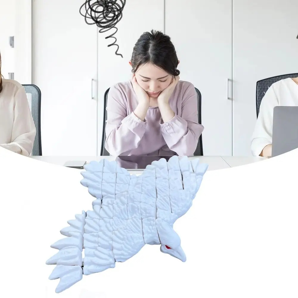 

Multi-Jointed 3D Printed Eagle Ornament Plastic 3D Printing Multi Joint Animal Toys Novelty Movable Eagle Simulation Toy