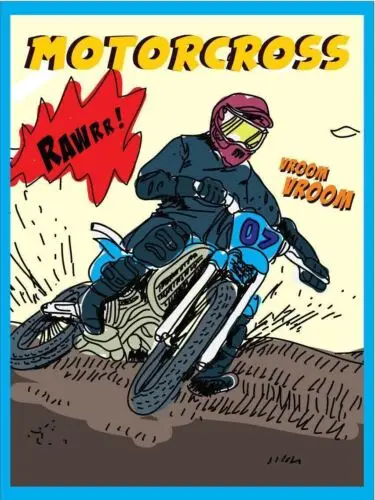 Motorcross Metal Wall Plaque Art Vintage tin sign retro Man Cave, Garage