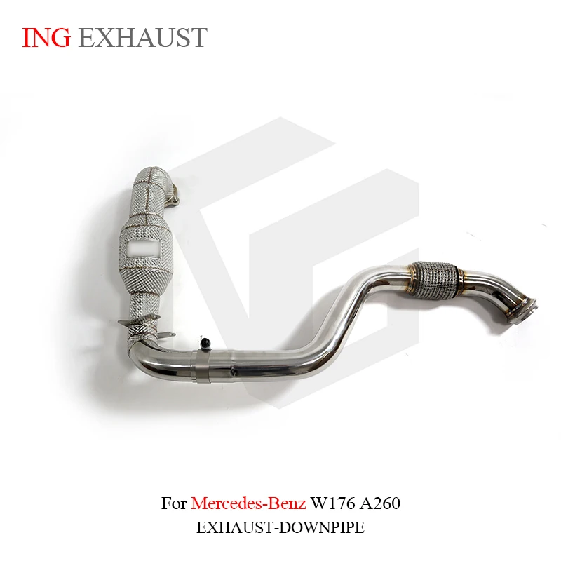 

ING Catalytic Downpipe Performance Tube for Benz AMG W176 A260 2.0t Engine Header Displacement Power Race Escape TOOLS Exhaust