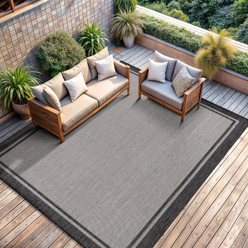 

gray modern 6x9 area rugs, suitable for indoor and outdoor use, ideal for patios, kitchens, and hallways, easy to clean