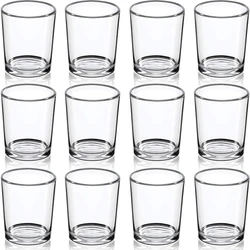 Votive Candle Holders Set of 12 - Glass Votives Holder Clear Floating Tealight Candle Holder Bulk for Table Centerpieces Wedding