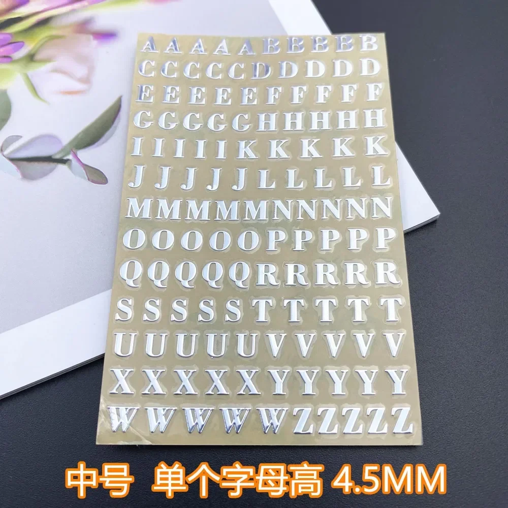 2 Sheets Metal Alphabet Stickers Uppercase Letter Lower Case Letters Stickers Self Adhesive 26 Letters Stickers Drop Shipping