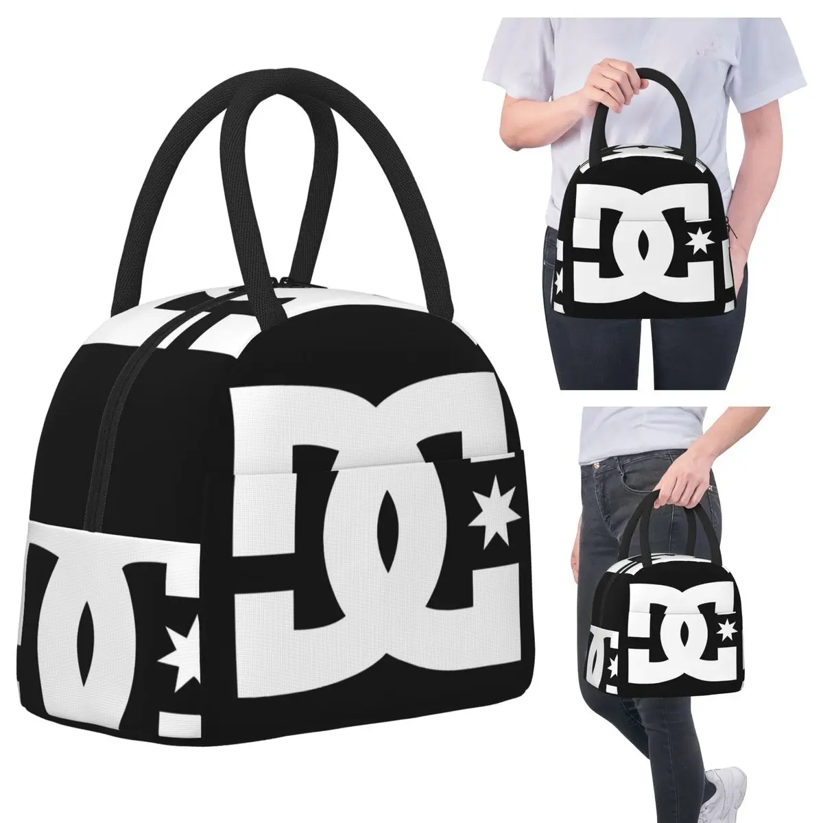 

DC Shoe Co Изолированная сумка для обеда для женщин Офисный холодильник Термальная коробка для еды Tote Герметичные коробки для завтрака Контейнер