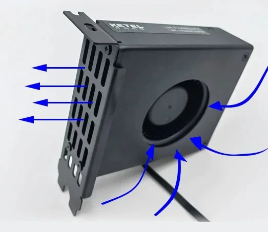 Chassis Ventilation Fan,Air Duct Heat Dissipation Improvement, Mini Chassis Heat Accumulation, Graphics Card Cooling, Turbo Fan