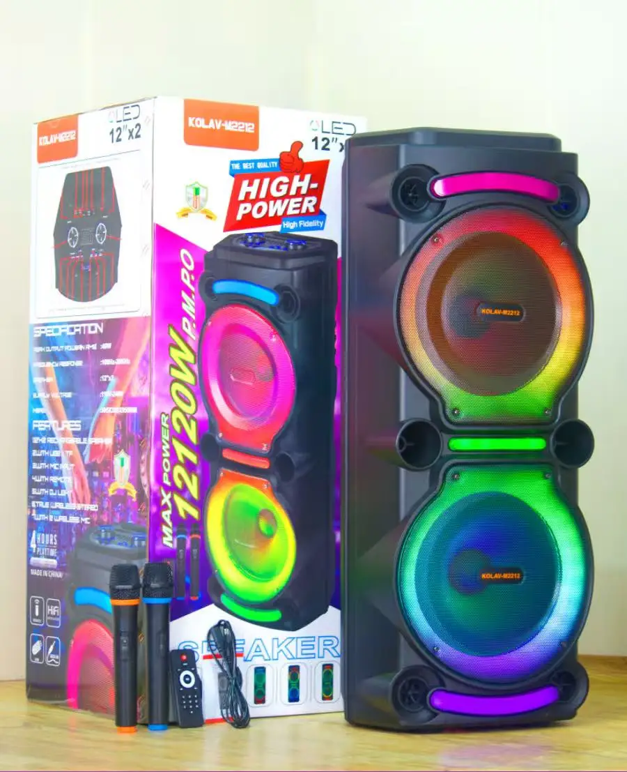 고출력 블루투스 스피커, 야외 휴대용 서브우퍼, 3D 스테레오 서라운드 사운드 칼럼, 뮤직 센터, 3000W, 12 인치