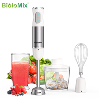 BioloMix 1000W 4-in-1 Immersion Hand Stick Blender Mixer Vegetable Grinder with whisk Chopper Smoothie Cup