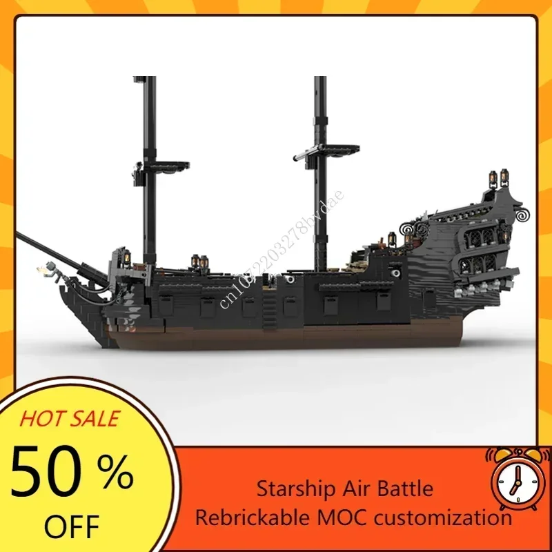 Navio pirata para crianças, série de modelos à vela, tijolos tecnológicos, brinquedos de montagem criativos DIY presentes de férias, 2478MOC