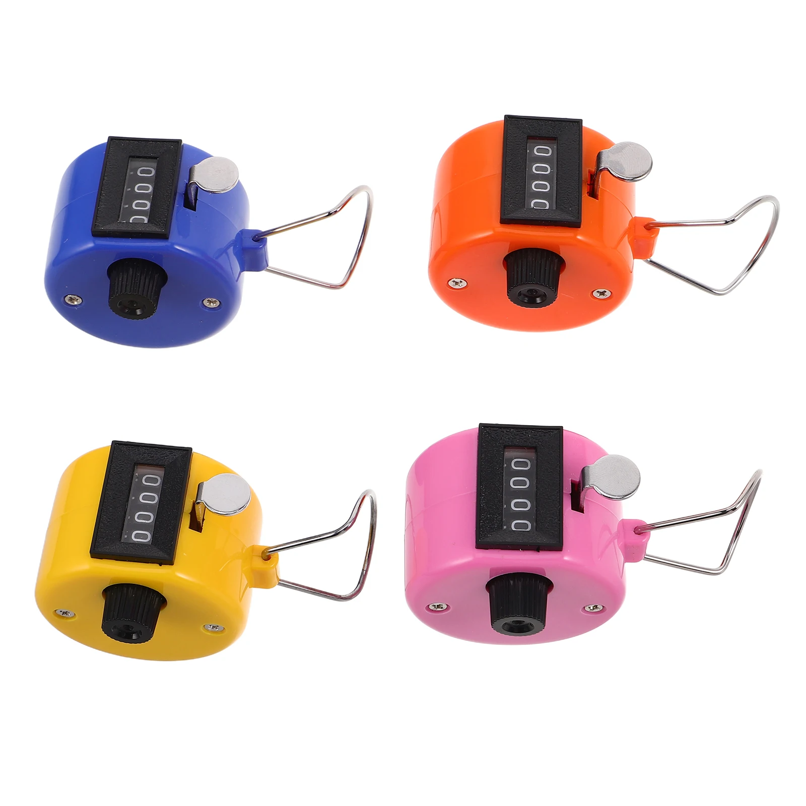 

4Pcs Manual Handheld Tally Counter Mini Colorful Portable Clicker Device for People Counting Sports School Office Event