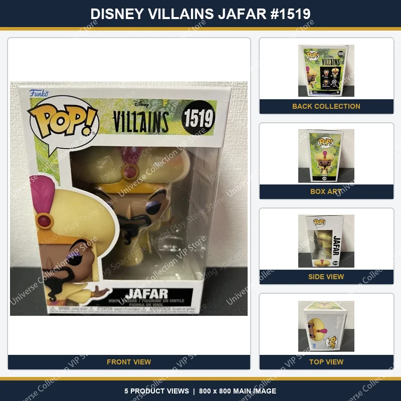 Funko POP Disney Aladdin Jafar Sultan Magic Lamp Collectible Character Figures for Collection and Desktop Display Models