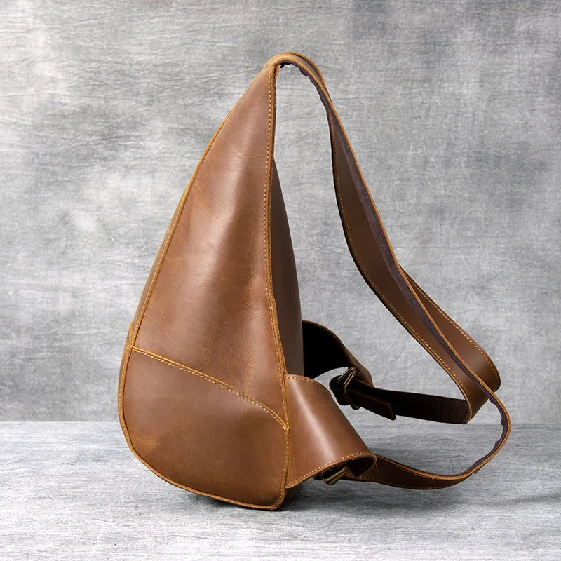 S.WORKER Vintage Stilvoller Rucksack aus Rindsleder, Originaldesign, Echtleder-Verpackung, Individueller Käfer-Rucksack, Umhängetasche – Detail 9