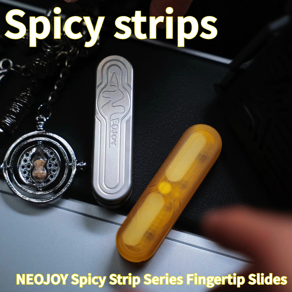 NEOJOY EDC Spicy Strip Series Fully CNC Portable Direct Push Magnetic Jumping Fingertip Card Pushing Decompression Toy