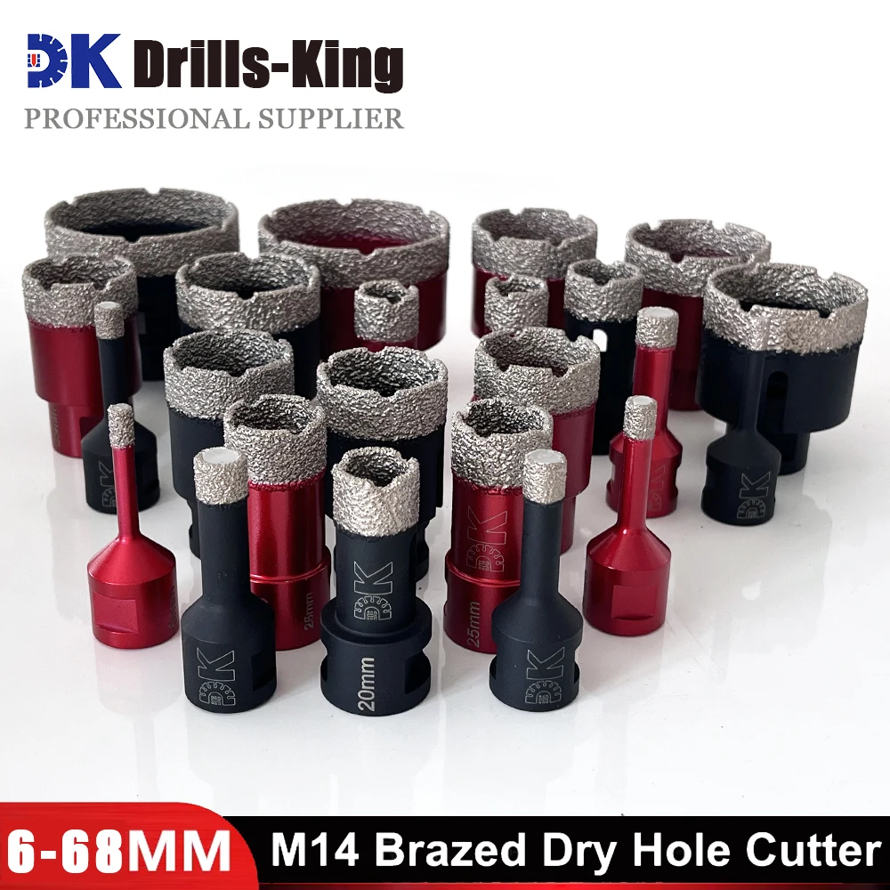 M14 Thread Dry Vacuum Brazed Diamond Drilling Core Bit Ceramic Tile Hole Saw Granite Marble Drill Bit Diamond Coated Drill Bit