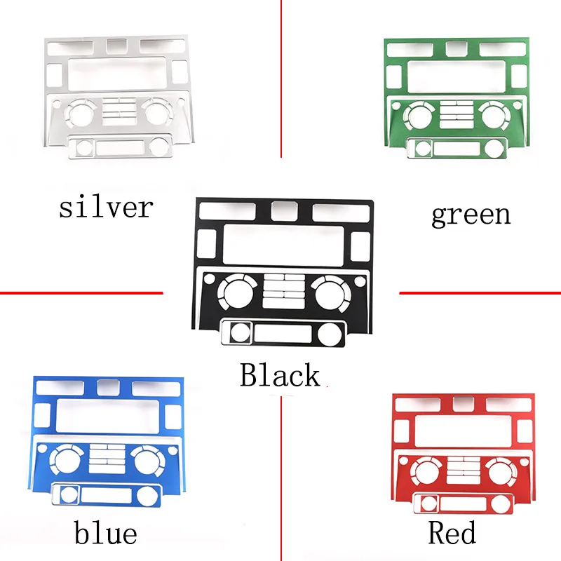 Aluminum alloy For Land Rover Defender 110 2008-18 Car Console Air Conditioning Control Panel Decoration Sticker Car Accessories