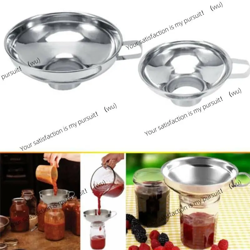 Practical stainless steel canning funnel, wide-mouth canning funnel with handle and regular canning