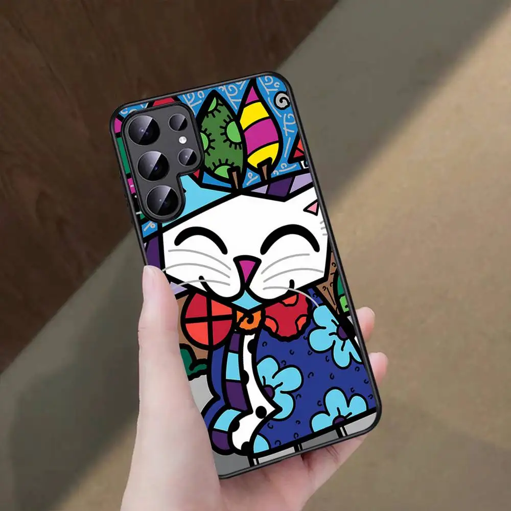Art R-Romero Britto Phone Case For Samsung S 24 Fe 25 Ultra Plus 20 Lite 21 30 22 23 24 22 Ultra 5G Fundas view 6