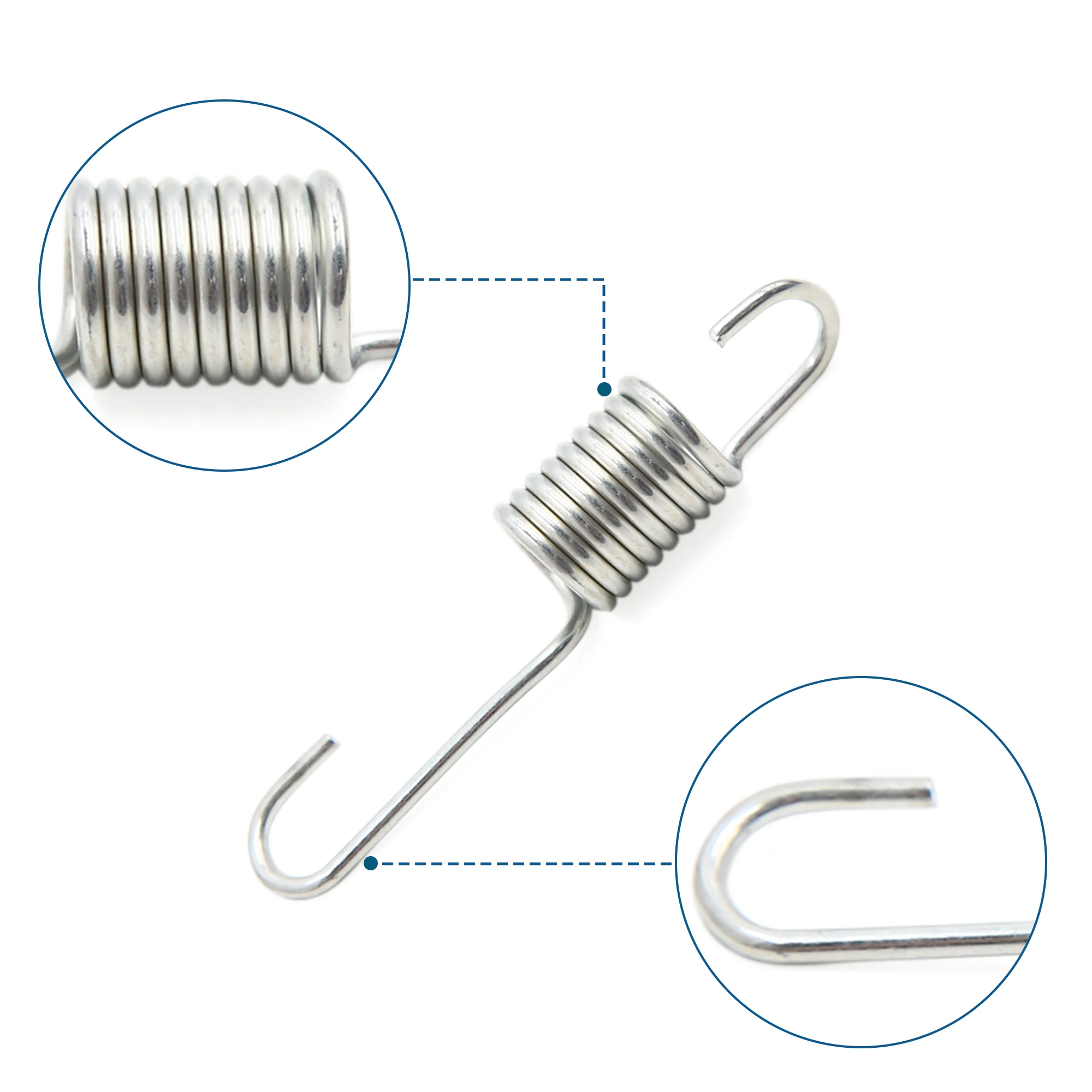 Uxcell 2pcs 8cm Length Brake Return Spring for CG125 Silver Tone Metal Motorcycle Brake Pedal Return Spring