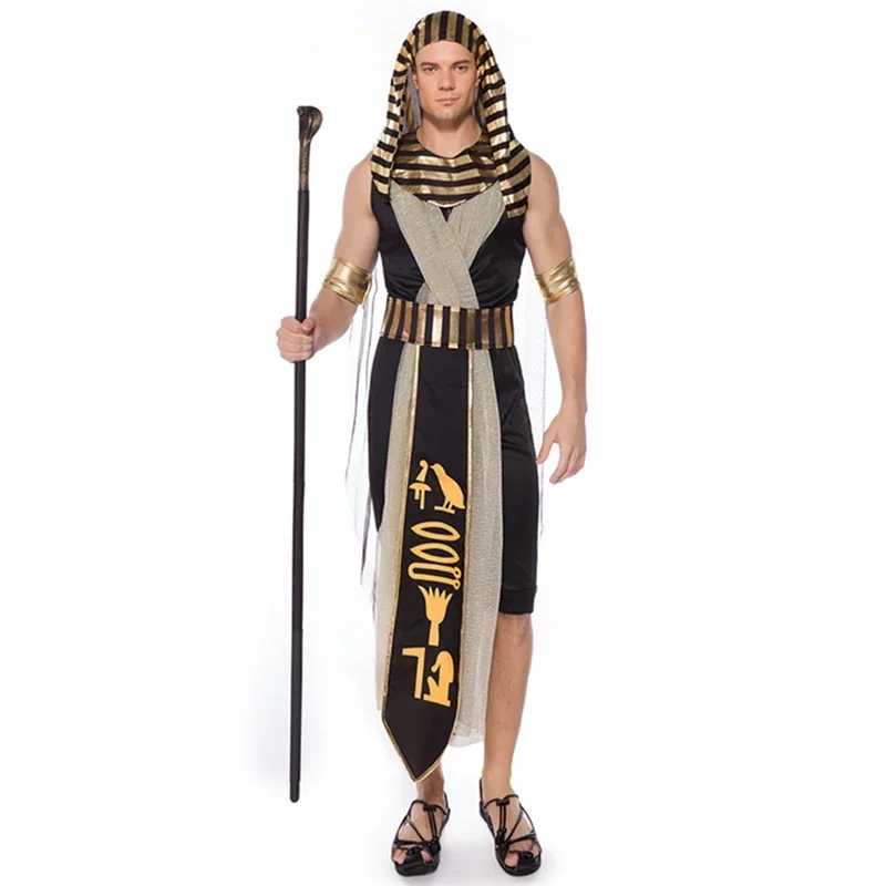 أزياء الهالوين لعام 2024 أزياء فرعون الملكة المصرية التأثيرية رداء أنيمي القديم للملابس تنورة الآلهة اليونانية مصر روما عاشق الفيلم