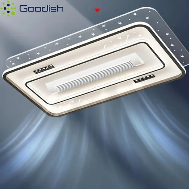 Moderne minimalistische LED-Deckenventilatoren mit blattfreien Ventilatorleuchten, starker Wind für Schlafzimmer, Wohnzimmer, Esszimmer, Fernbedienung.
