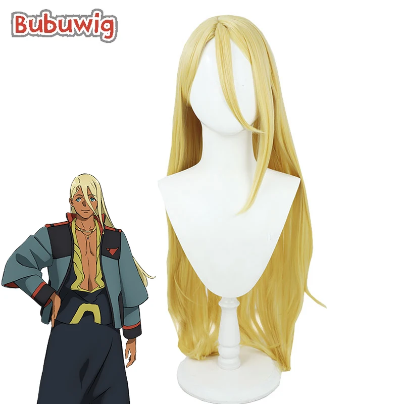 

Bubuwig Synthetic Hair Shaddiq Zenelli Cosplay Wigs Mobile Suit Gundam THE WITCH FROM MERCURY 80cm Blonde Wig Heat Resistant