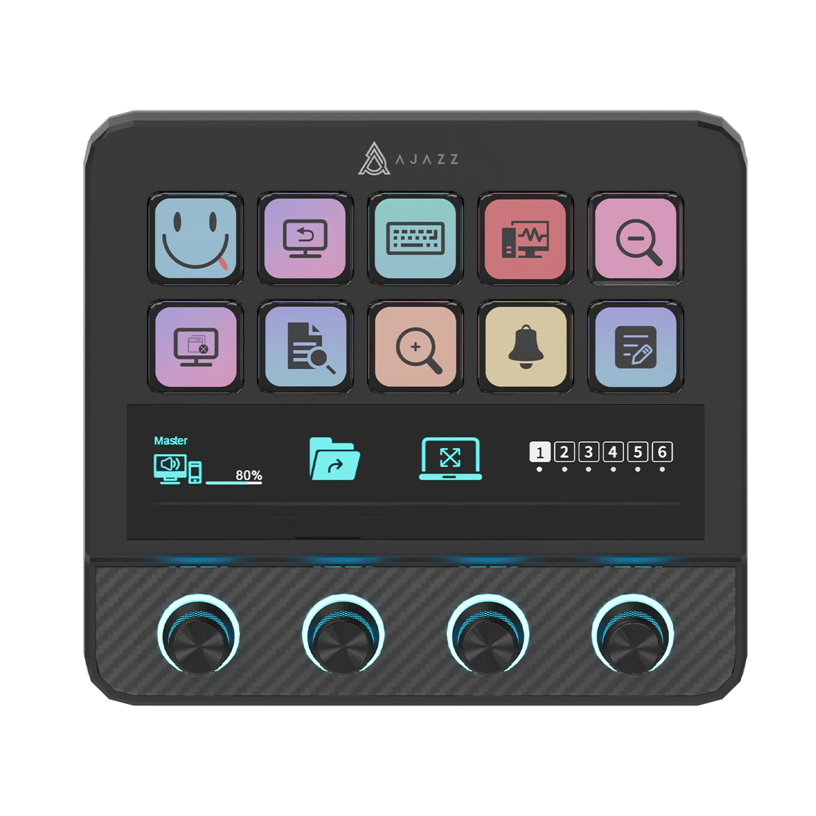 AJAZZ AKP05E PRO / AKP03E Visuelles Makro-Pad, programmierbares LCD-Display, benutzerdefinierte Tastatur, Multi-Knopf-Hot-Swap-Makro-Tastatur für Videobearbeitung und Gaming-Workflow