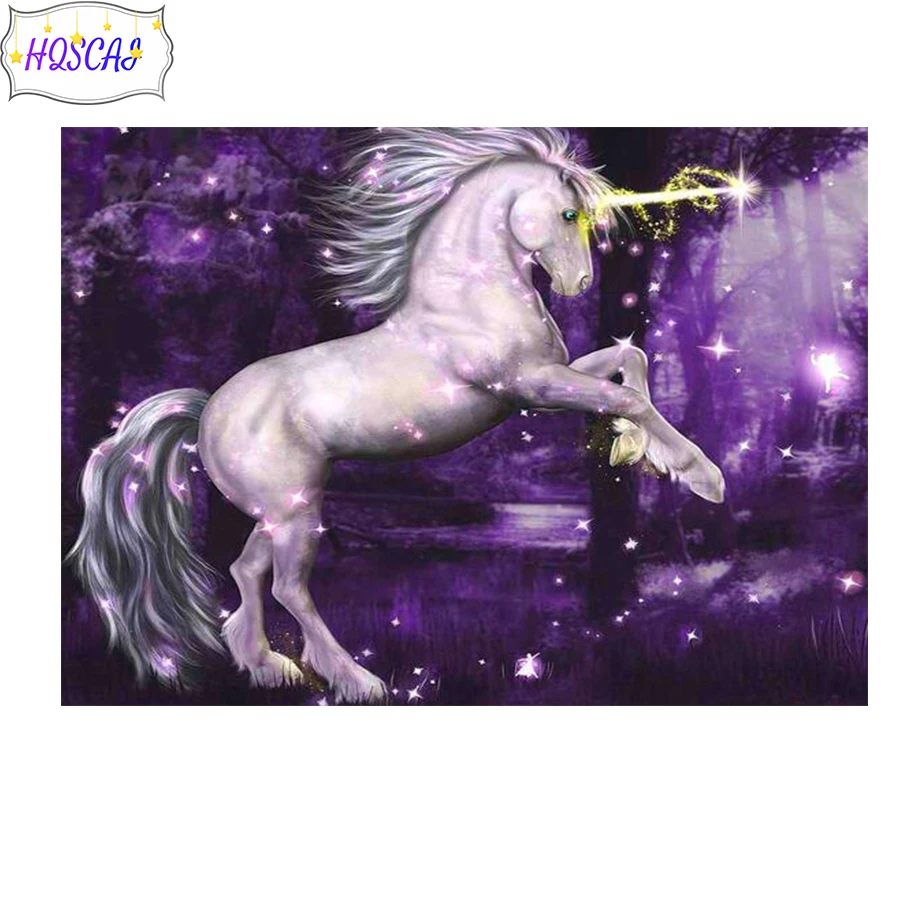 New 5D Diy Diamond Painting Unicorn animal Full Square/Round Diamond Embroidery Mosaic Kit HD Quality Handmade Products picture