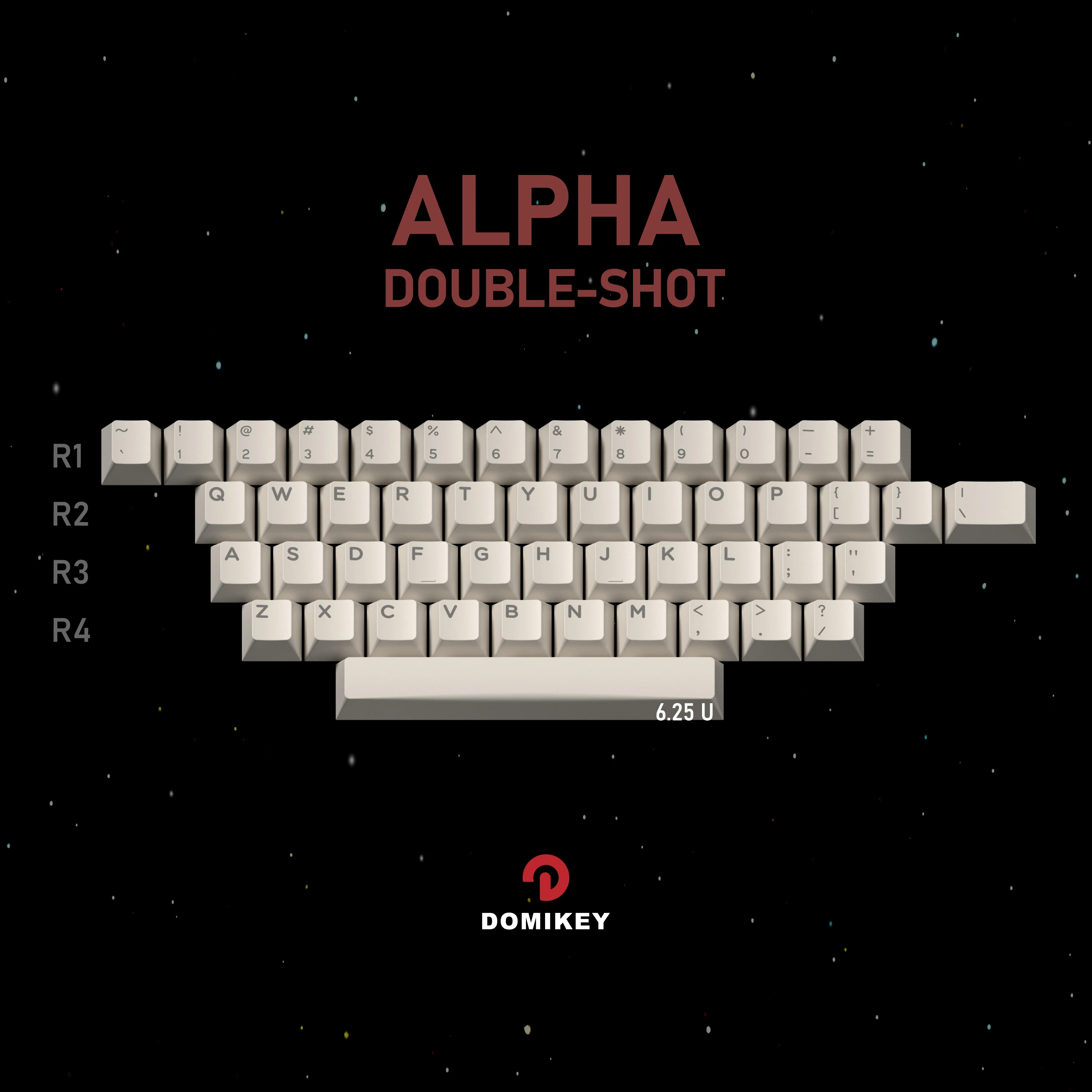 Imagem -05 - Domikey Keycaps Duplo Tiro Triplo Japonês Russo Cereja Perfil Personalizado Mecânico Keycaps Conjunto Cinza Branco Astronauta