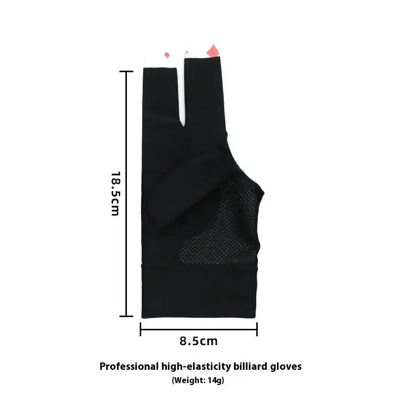 1 guanto da biliardo in silicone di qualità superiore, mano sinistra, antiscivolo, elastico, traspirante, per 3 dita